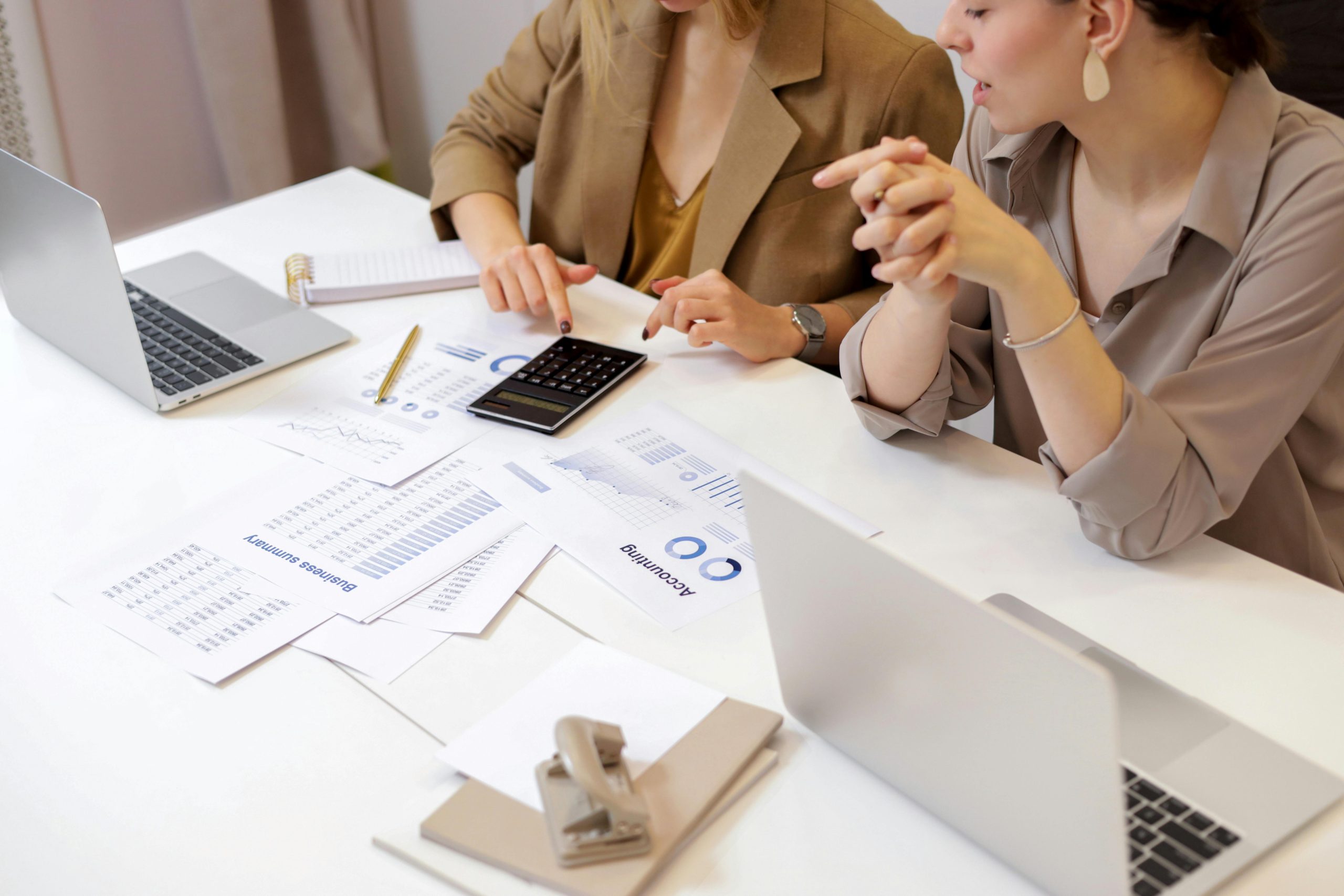 Two Women Doing Accounting Work